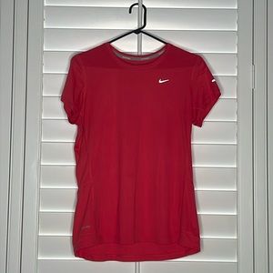 Nike Miler Dry Fit Bright Pink Running Shirt Size L